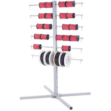 Global Industrial Stationary Reel Dispenser, 6 Axles 184629